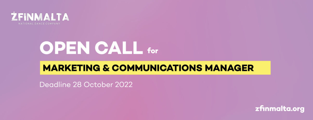 ŻfinMalta Open Call for Marketing and Communications Manager