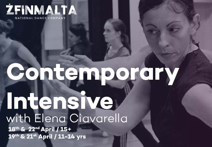 Updated schedule Elena Ciavarella for Żfinmalta contemporary intensive