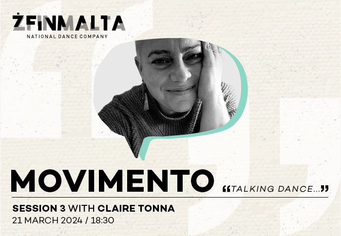 ŻfinMalta National Dance Company Movimento Talking Dance Claire Tonna